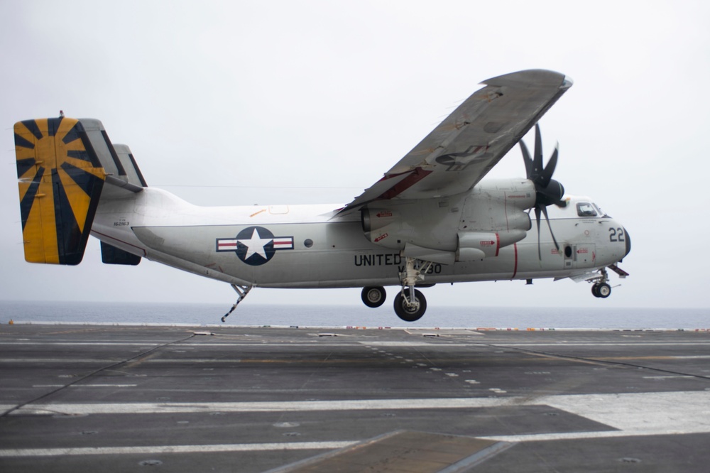 An MH-60S Takes Off Of The Flight Deck