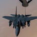 U.S. Air Force KC-135 refuels F-15s