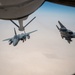 U.S. Air Force KC-135 refuels F-15s