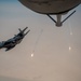 U.S. Air Force KC-135 refuels F-15s