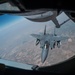 U.S. Air Force KC-135 refuels F-15s