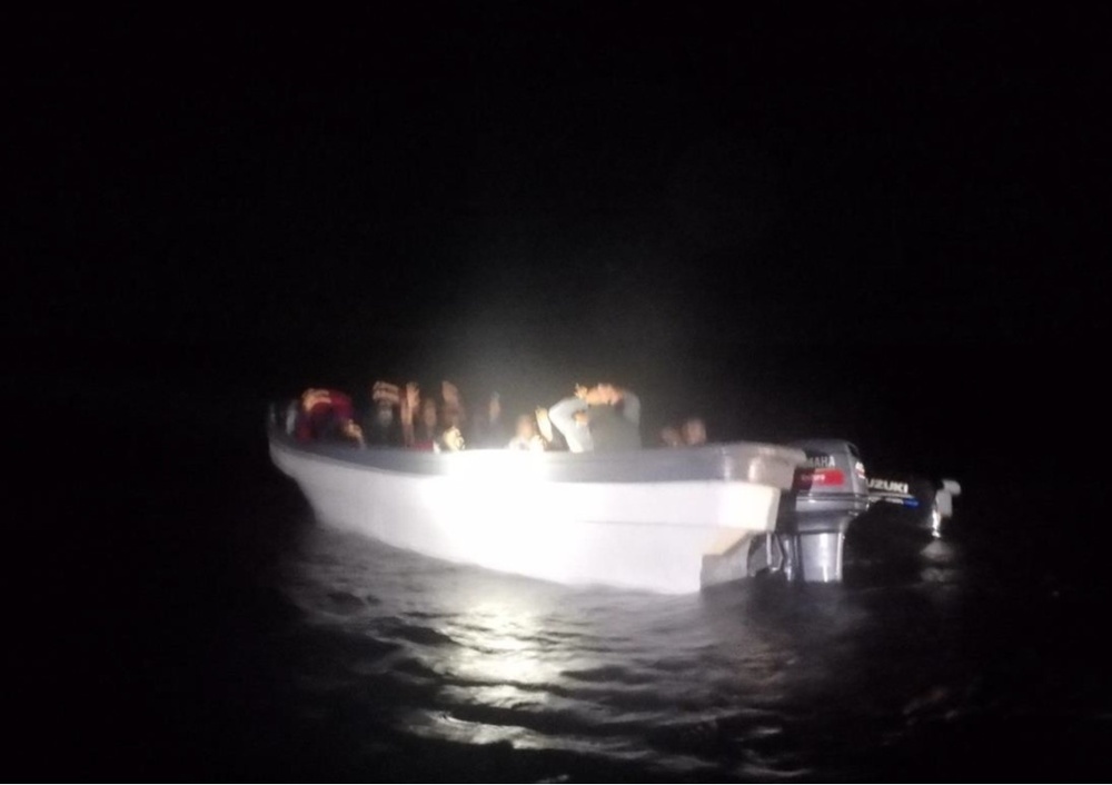 Coast Guard interdicts illegal voyage in the Mona Passage just off Aguadilla, Puerto Rico