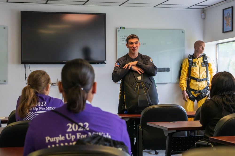 The U.S. Army Parachute Team hosts event for Month of the Military Child