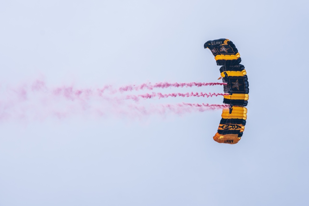 The U.S. Army Parachute Team hosts event for Month of the Military Child