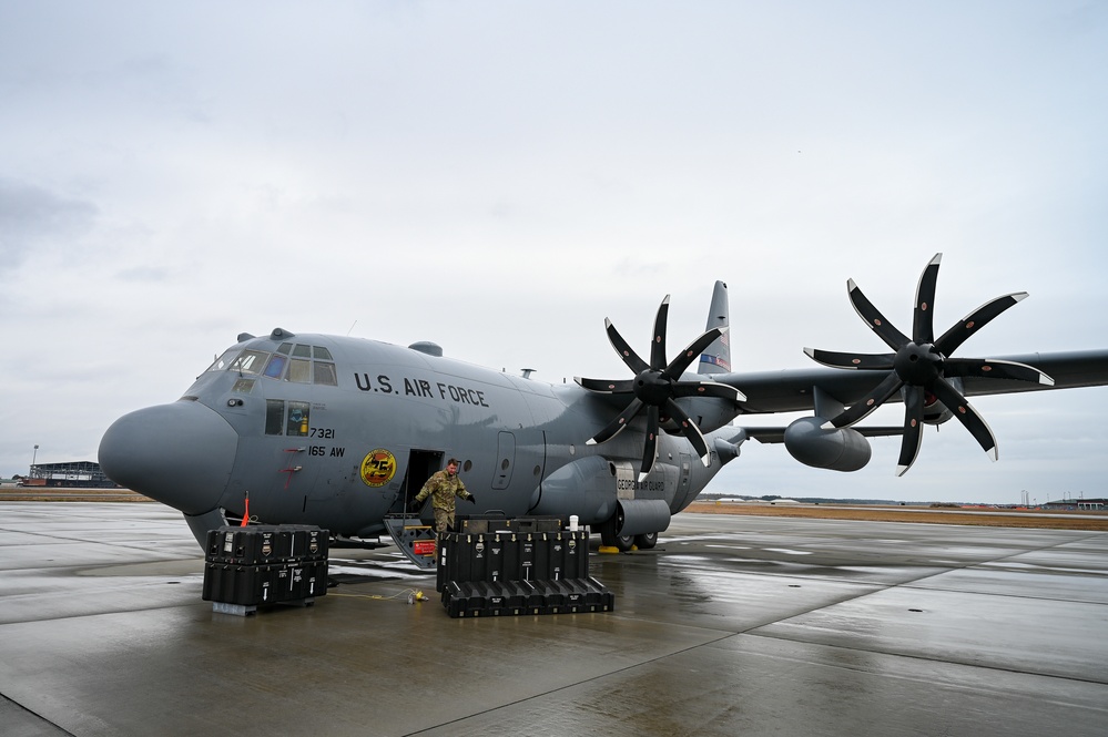 165th Airlift Wing  prepares to deploy logistical support; tactical airlift package in support of U.S. Air Forces Europe