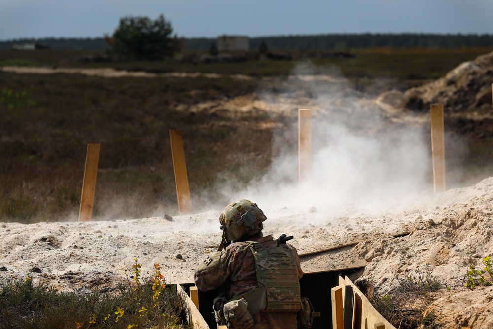 U.S. and German Soldiers conduct live fire exercise at OTA