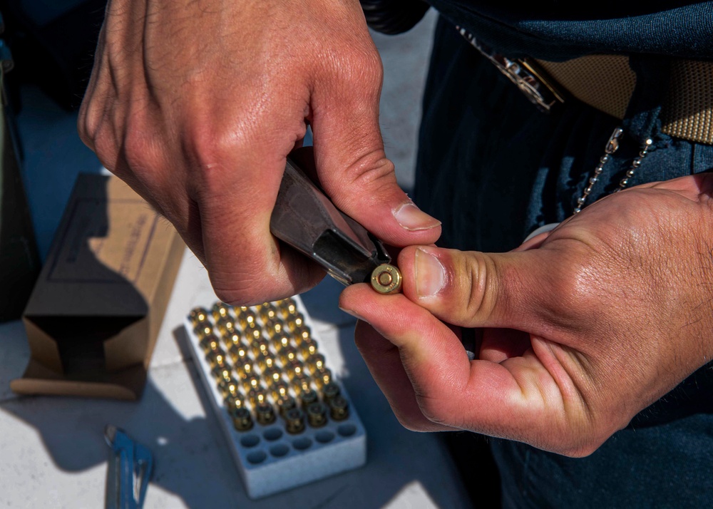 Gridley conducts a small arms live-fire exercise