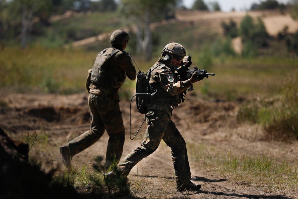 U.S. and German Soldiers conduct live fire exercise at OTA