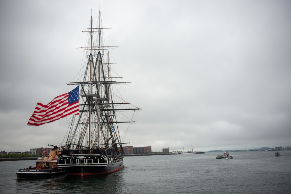 USS Constitution goes underway