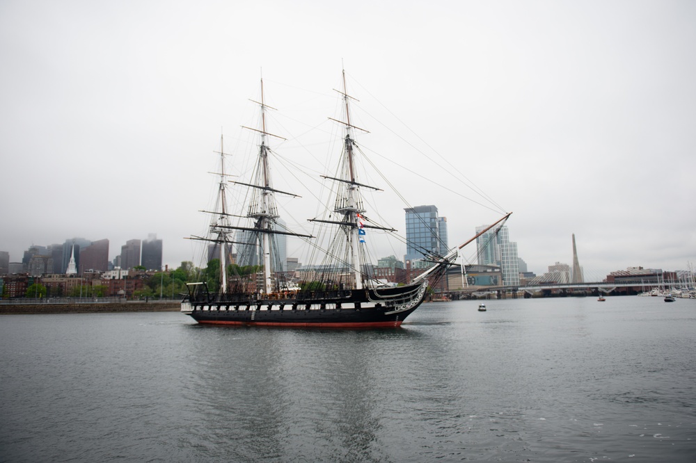 USS Constitution goes underway