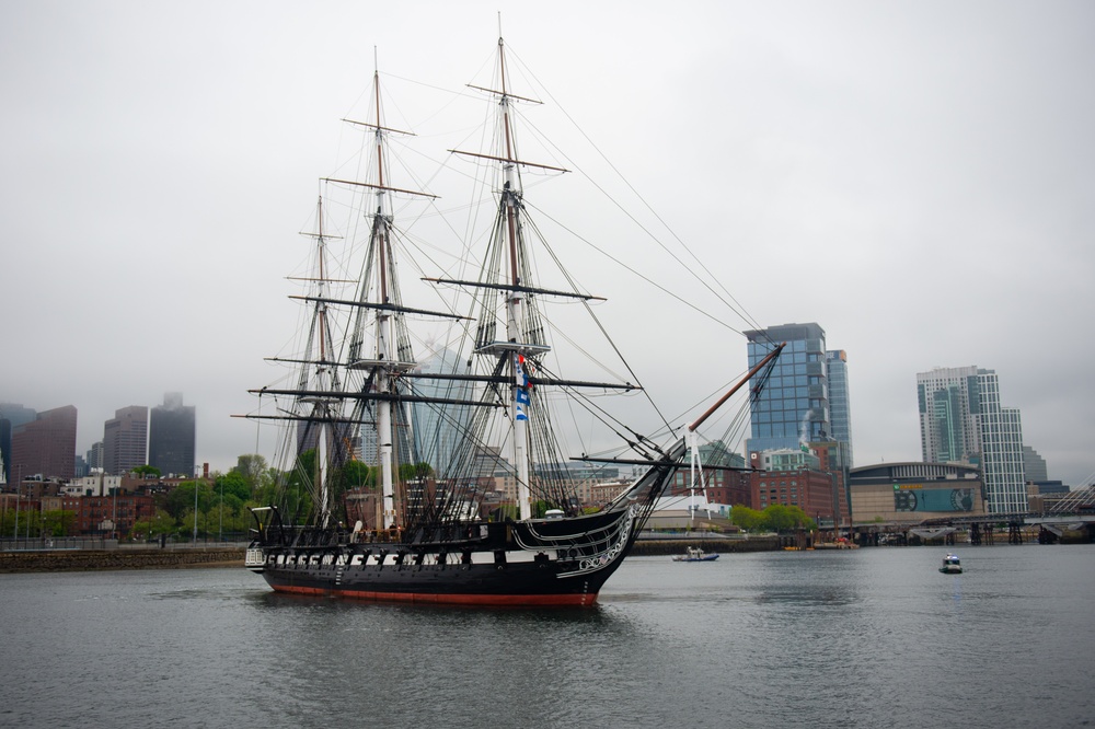 USS Constitution goes underway