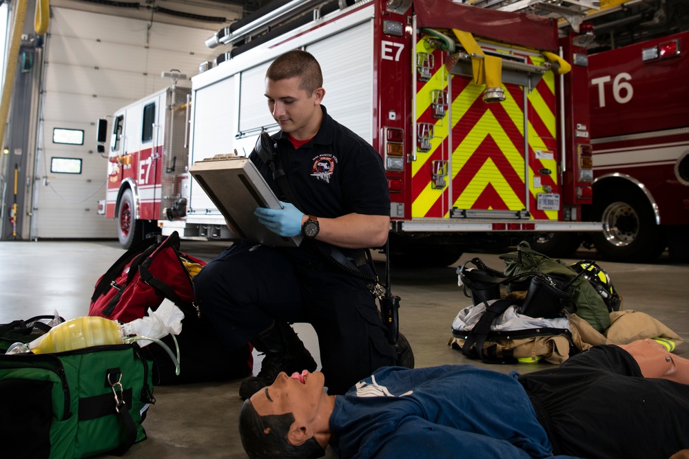 104FW firefighters highlight capabilities during national EMS week