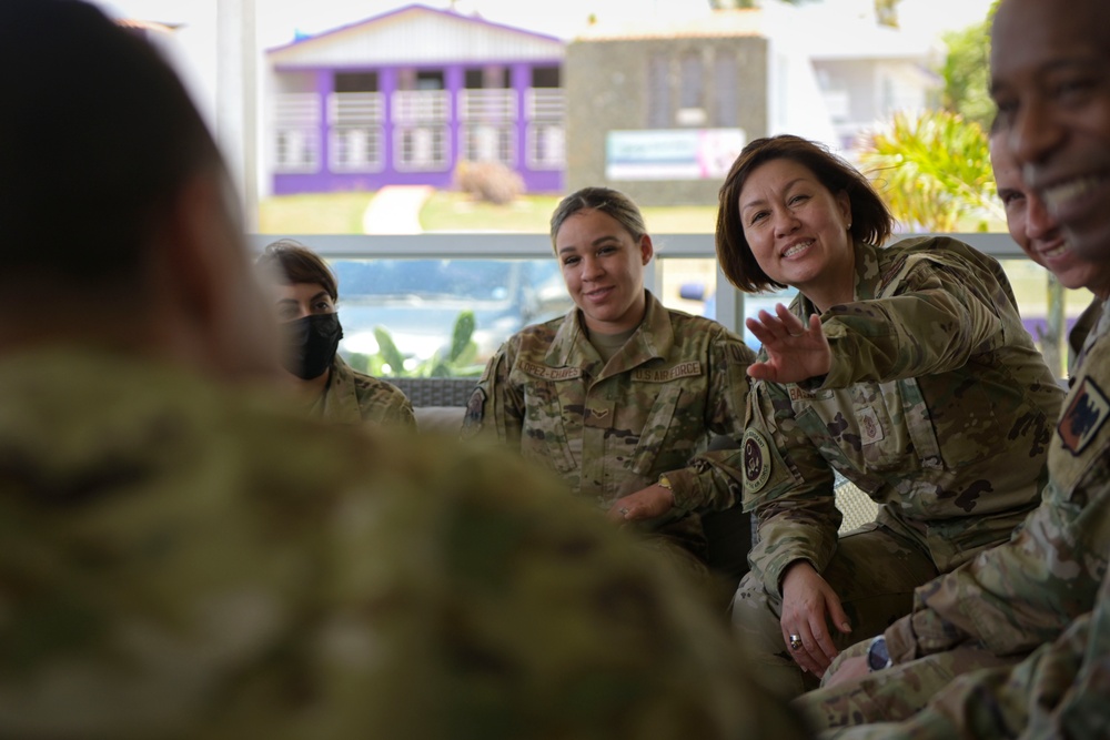 CMSAF JoAnne S. Bass visits 141st Air Control Squadron