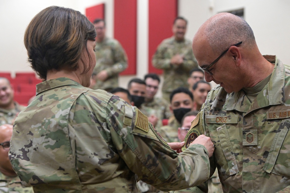 CMSAF JoAnne S. Bass visits 141st Air Control Squadron