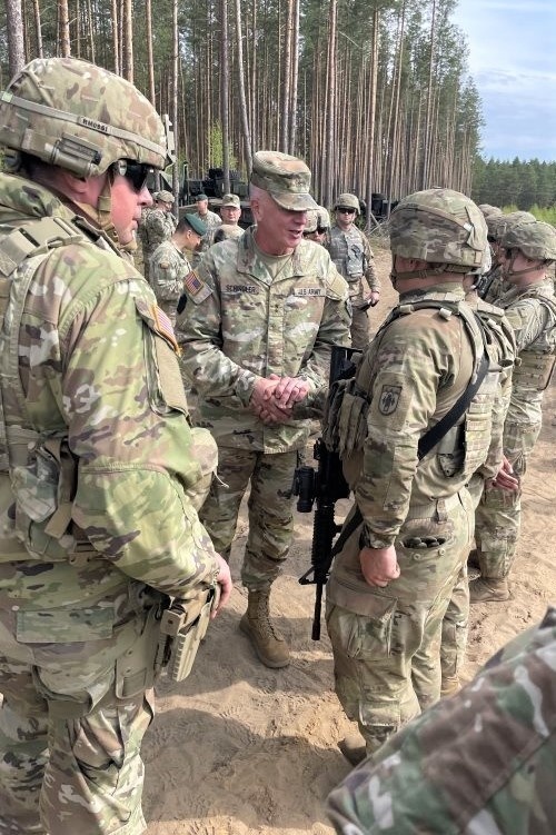 Pa. adjutant general, senior enlisted leader visit Lithuania