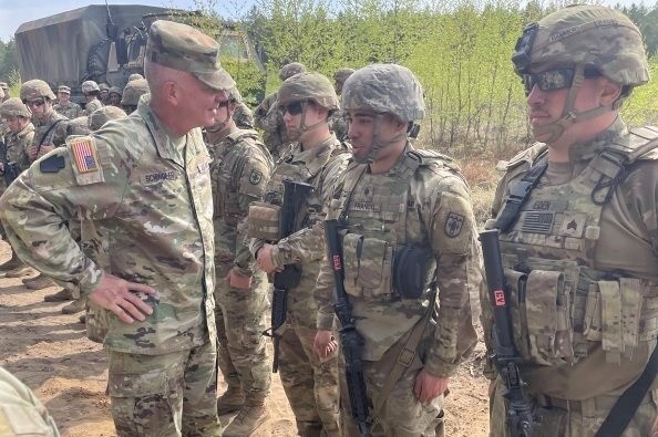 Pa. adjutant general, senior enlisted leader visit Lithuania