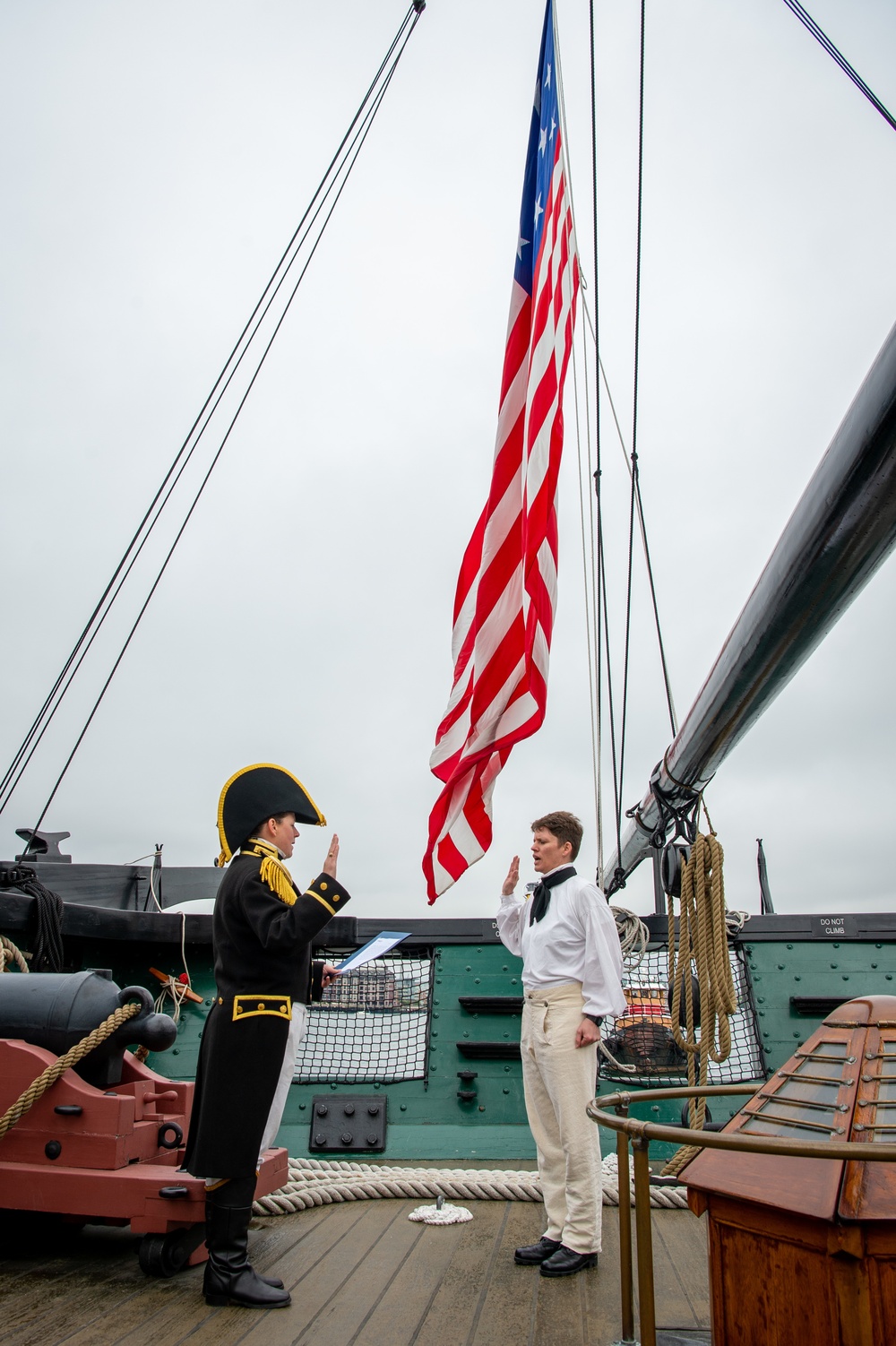 Sailor reenlists aboard USS Constitution