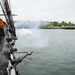 USS Constitution fires a 21 gun salute