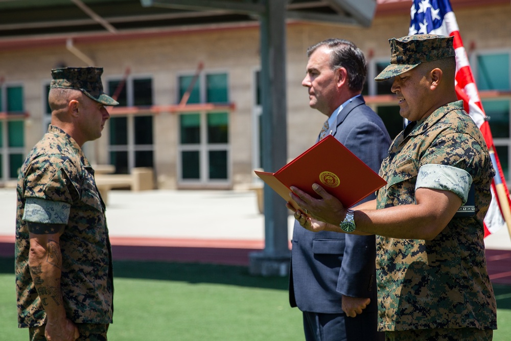 Marine awarded Purple Heart for wound received during Operation Enduring Freedom