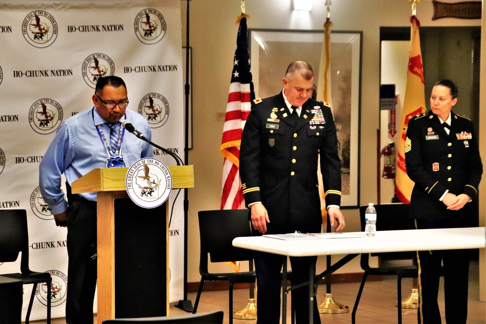 Fort McCoy, Ho-Chunk Nation renew agreement during special ceremony