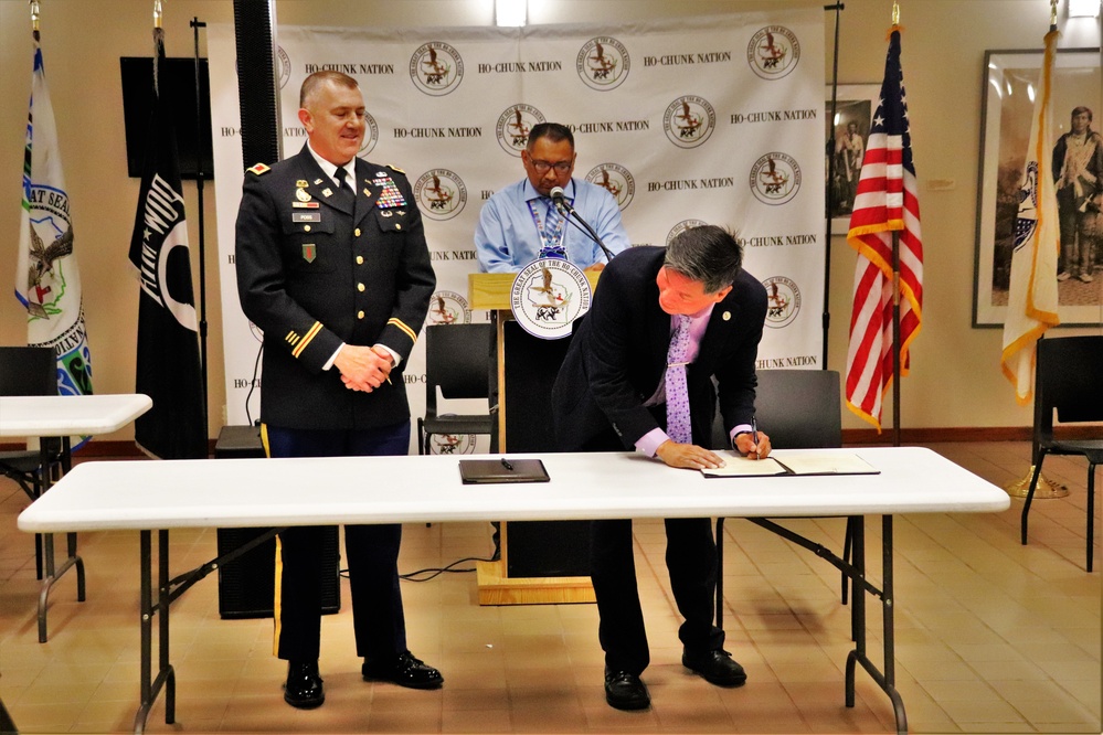 Fort McCoy, Ho-Chunk Nation renew agreement during special ceremony
