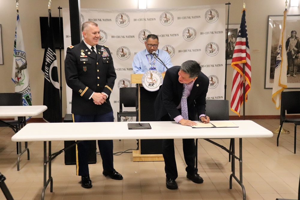 Fort McCoy, Ho-Chunk Nation renew agreement during special ceremony