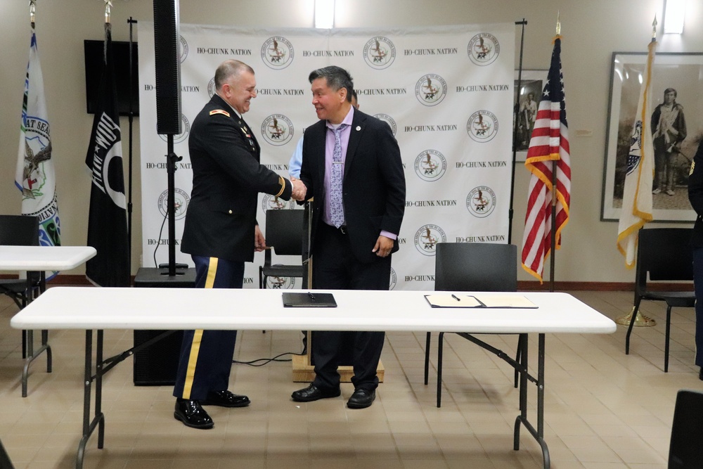 Fort McCoy, Ho-Chunk Nation renew agreement during special ceremony