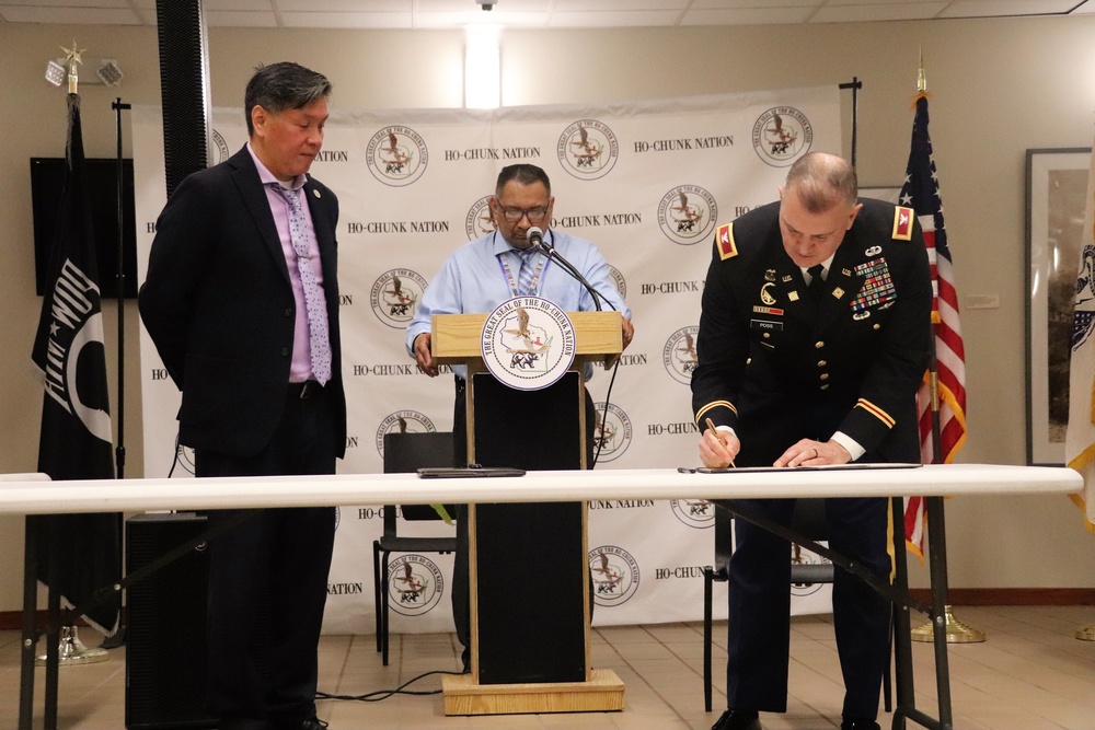 Fort McCoy, Ho-Chunk Nation renew agreement during special ceremony