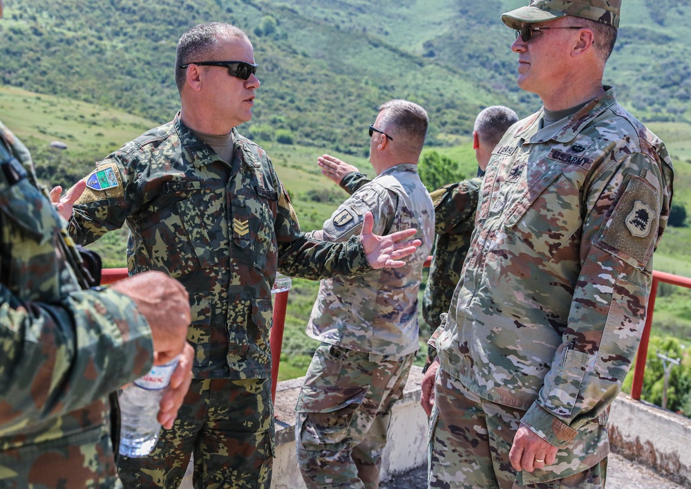 NJ Army National Guard State CSM Leonard Meets with Albanian Military Leadership in Tirana