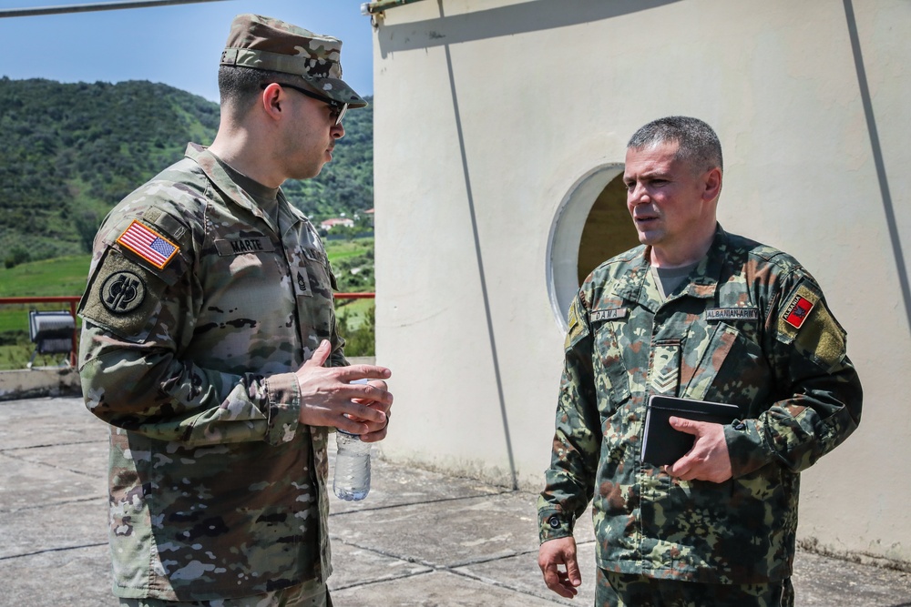 NJ Army National Guard State CSM Leonard Meets with Albanian Military Leadership in Tirana