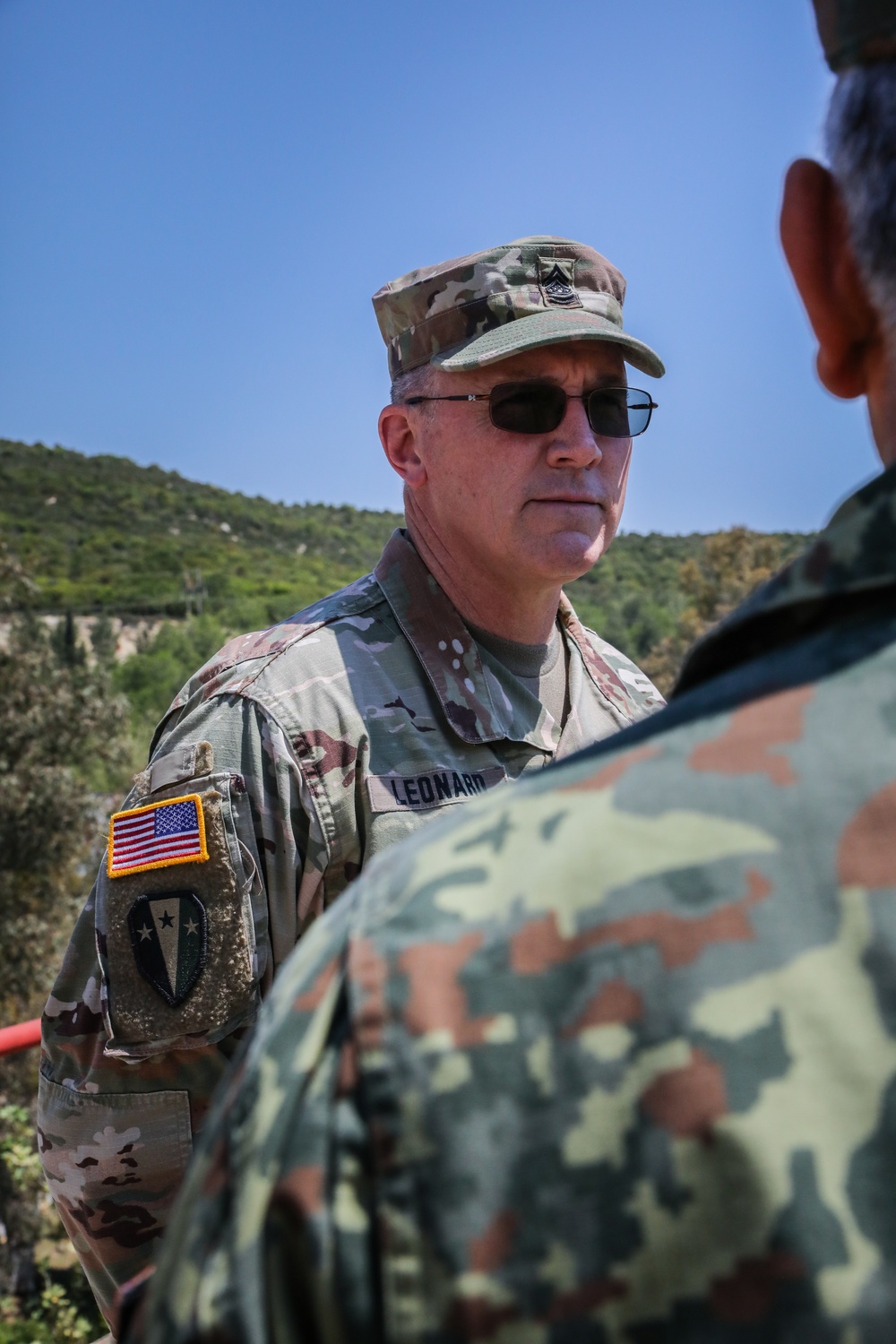 NJ Army National Guard State CSM Leonard Meets with Albanian Military Leadership in Tirana