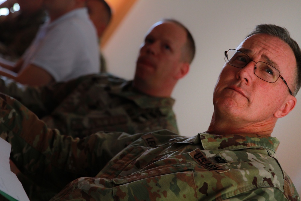 NJ Army National Guard State CSM Leonard Meets with Albanian Military Leadership in Tirana