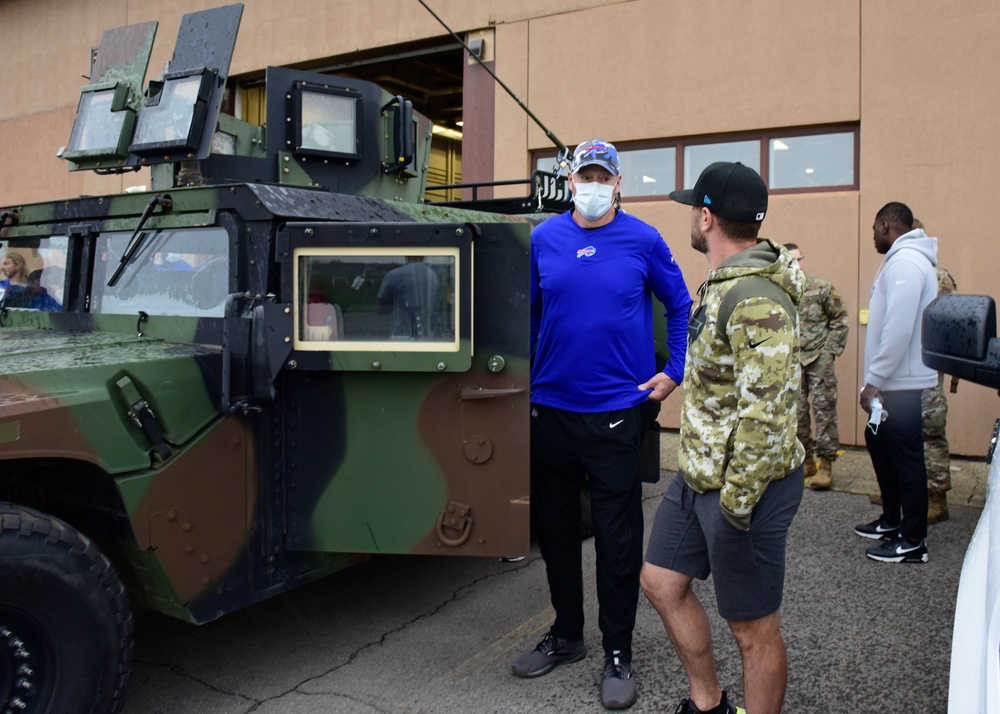 Buffalo Bills coaching staff personnel visit 914th ARW