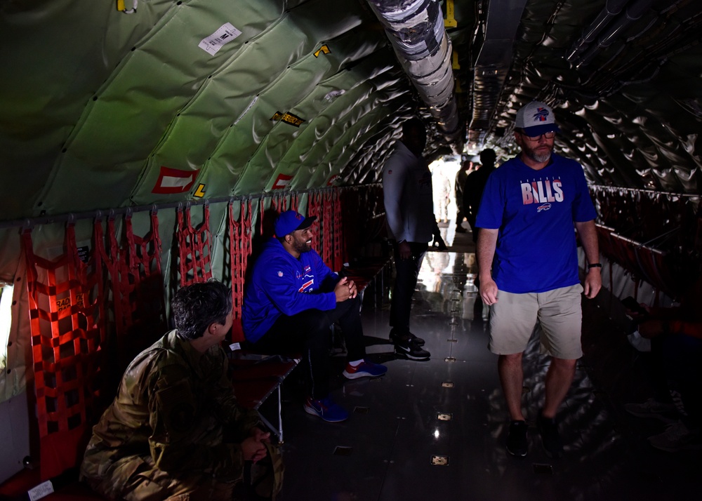 Buffalo Bills coaching staff personnel visit 914th ARW