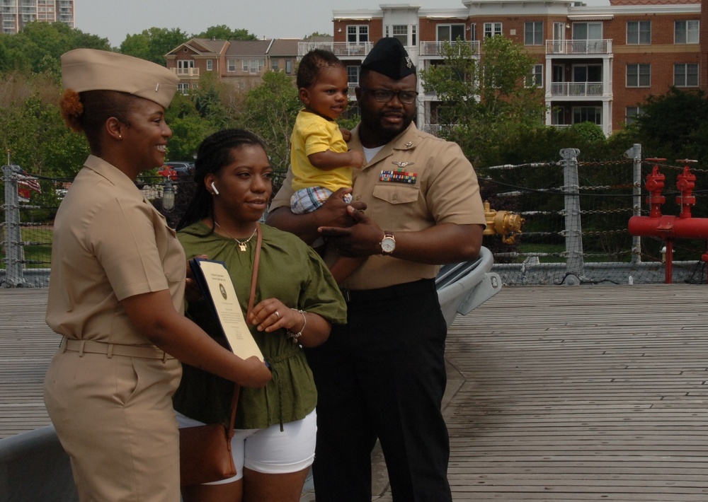 Reenlistment ceremony aboard Battleship Wisconsin