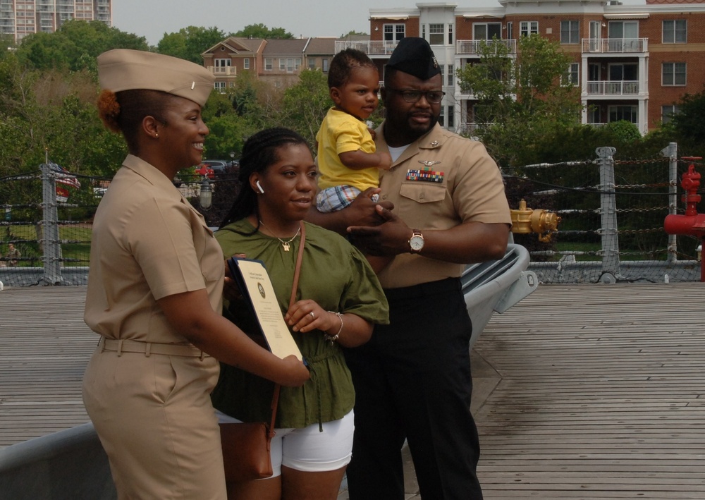 Reenlistment ceremony aboard Battleship Wisconsin