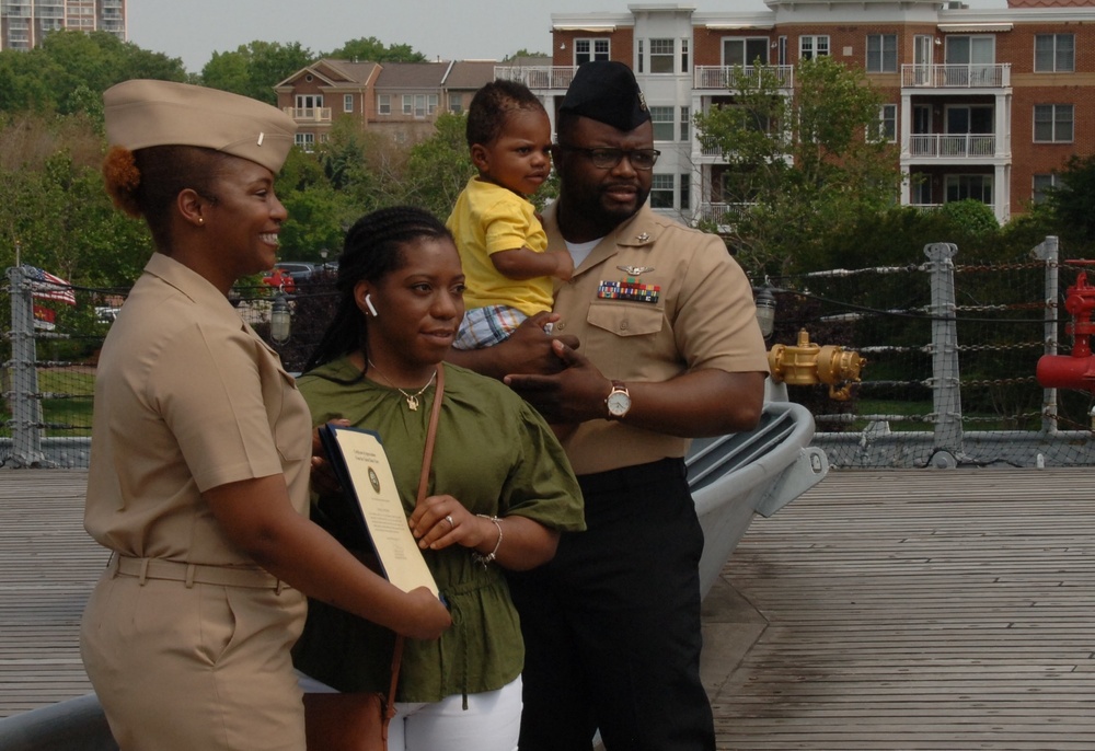 Reenlistment ceremony aboard Battleship Wisconsin