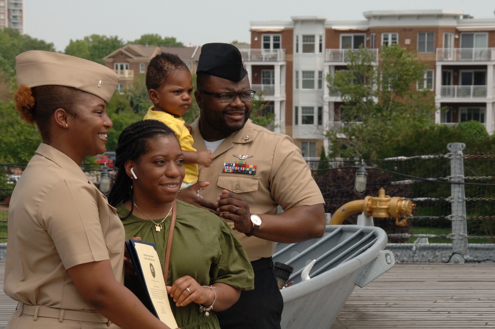 Reenlistment ceremony aboard Battleship Wisconsin