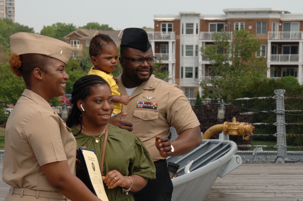 Reenlistment ceremony aboard Battleship Wisconsin