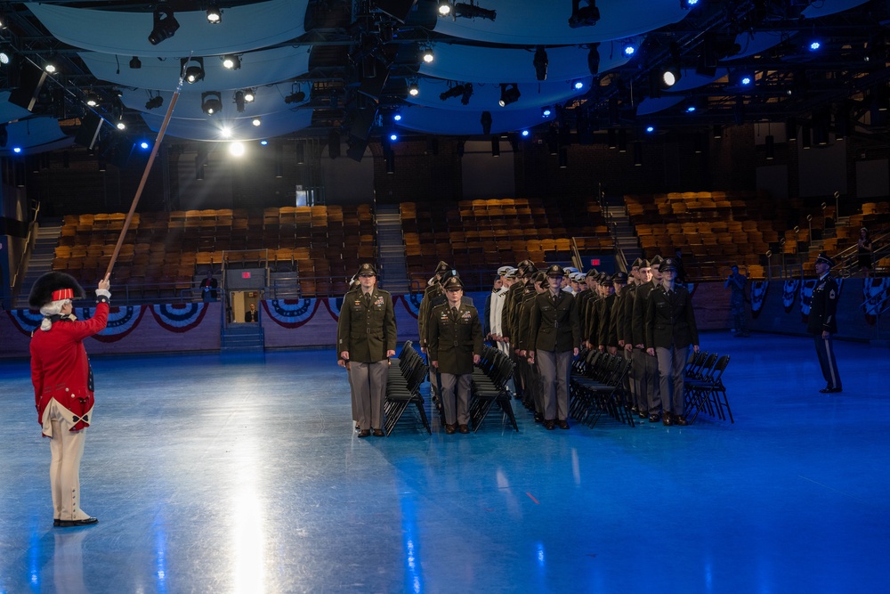 Deputy Secretary of Defense Kathleen H. Hicks speaks at the National Capital Region ROTC Detachment commencement at Fort Myer, Virginia