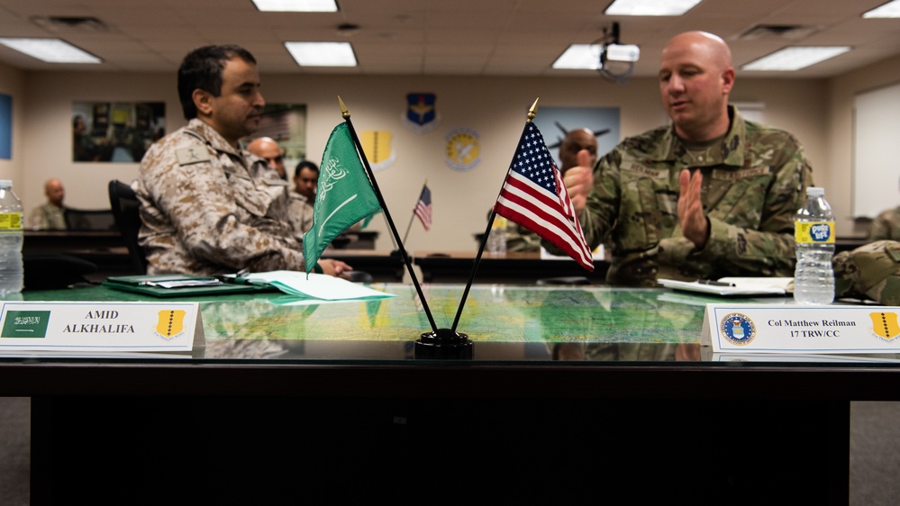 Royal Saudi Air Forces discuss Goodfellow intelligence training