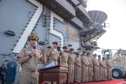 The Harry S. Truman Carrier Strike Group is on a scheduled deployment in the U.S. Sixth Fleet area of operations in support of naval operations to maintain maritime stability and security.