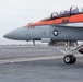 An FA-18F Super Hornet Taxis On The Flight Deck