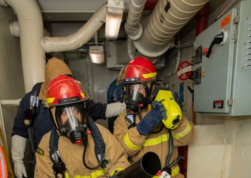 Sailors Conduct Fire Drill