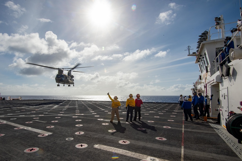 USNS Mercy Conducts Flight Operations