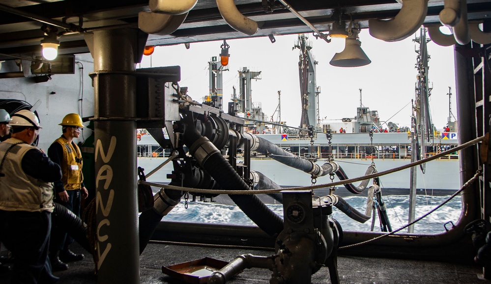 Nimitz Replenishment At Sea