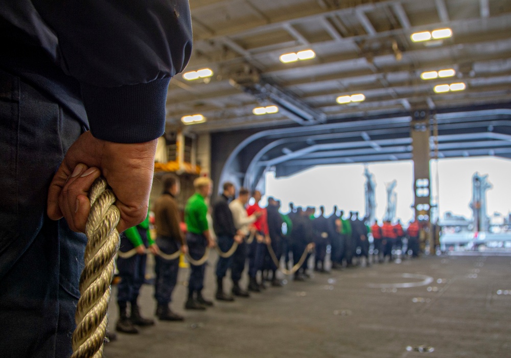 Nimitz Replenishment At Sea