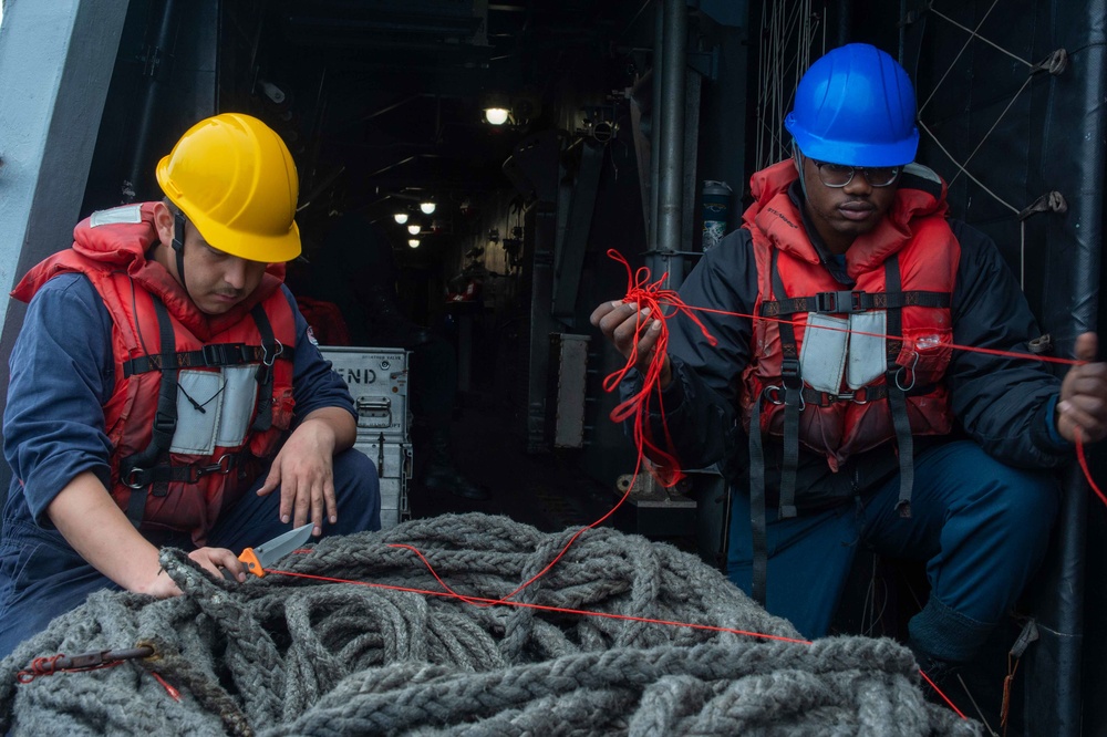 USS Jason Dunham (DDG 109) Conducts Replenishment-at-Sea with USNS Supply (T-AOE-6)