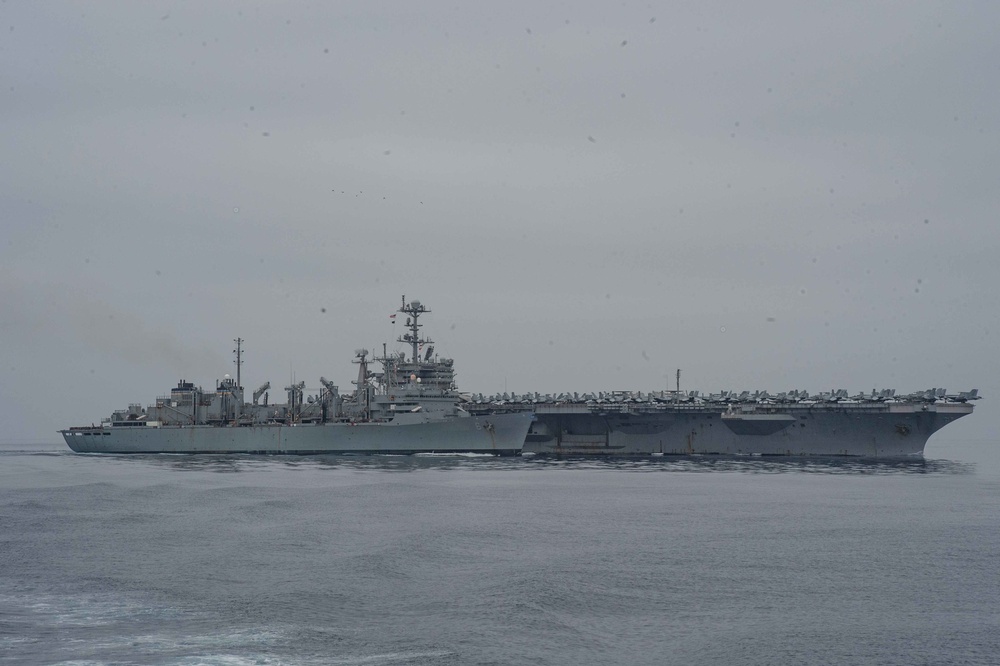 USS Jason Dunham (DDG 109) Conducts Replenishment-at-Sea with USNS Supply (T-AOE-6)