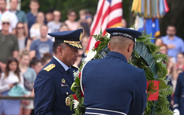 Indonesian Air Chief Lays Wreath at Arlington National Cemetary